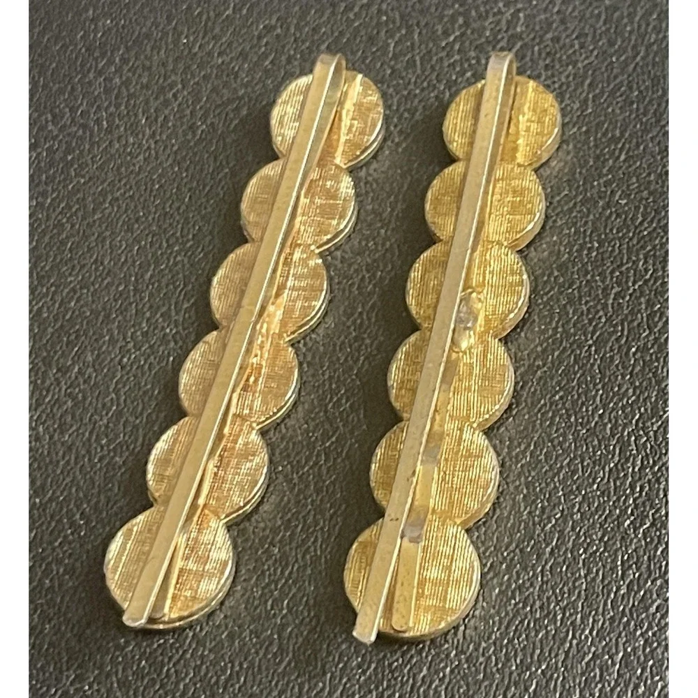 Vintage Coin Hair Clips Bobby Pin Set of 2 Gold Tone Medallion Roman Jewelry